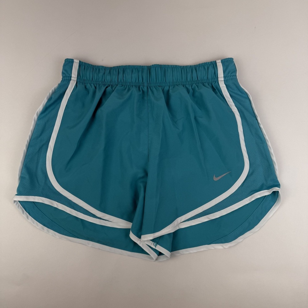 New Womens Nike Tempo Dri-FIT Mid-Rise Brief-Lined Teal Running Shorts Size S - Picture 1 of 3